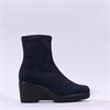 Miss Elastic Cushy Wedge Pull On Boot - Navy Suede